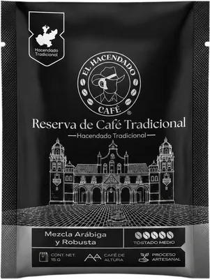 Sachet de 15 g de Hacendado Viajero, con malla de goteo.
